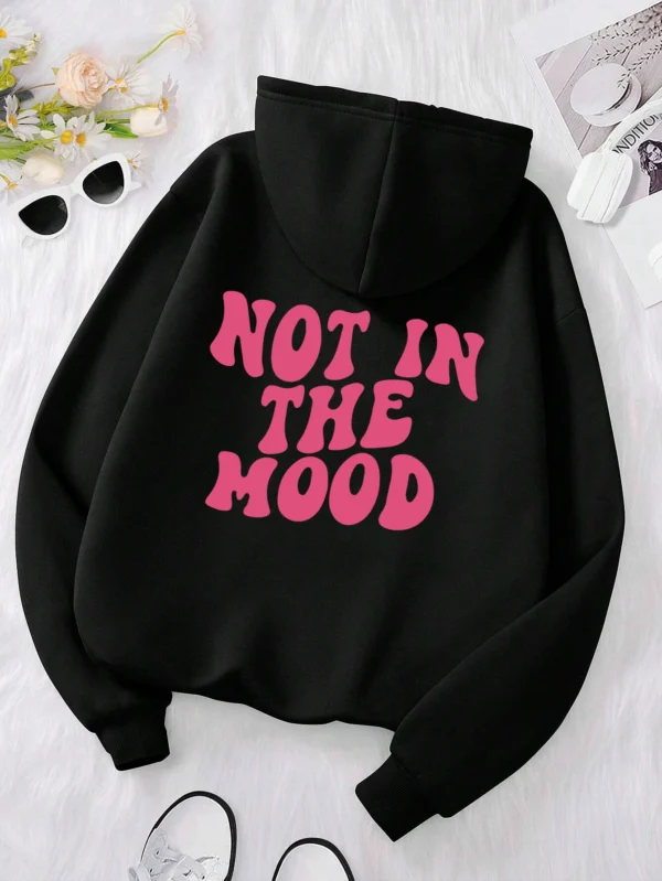Not in the Mood" Men's Autumn Winter Hoodie