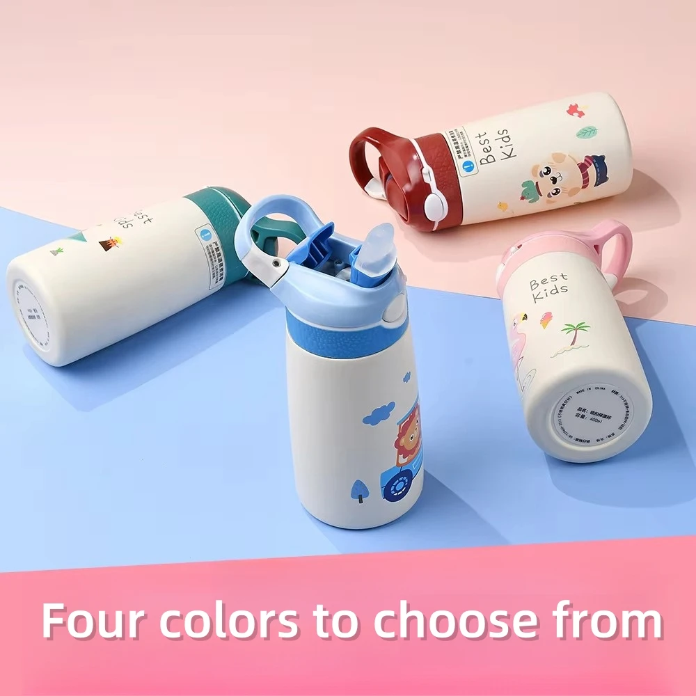 Cute cartoon animal kids thermos water bottle