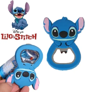 Disney Lilo & Stitch character Stitch bottle opener with integrated fridge magnet function displayed clearly.