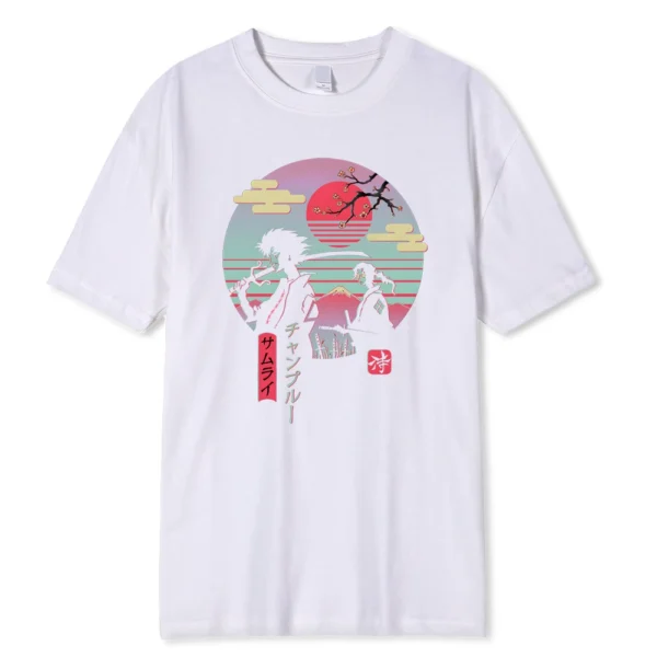 Japanese Samurai Hip Hop T-Shirt - Men's Summer Cotton Tee