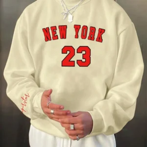 Men's New York 23 Print Hoodie - Crewneck Sweatshirt