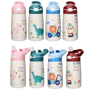 Cute cartoon animal kids thermos water bottle