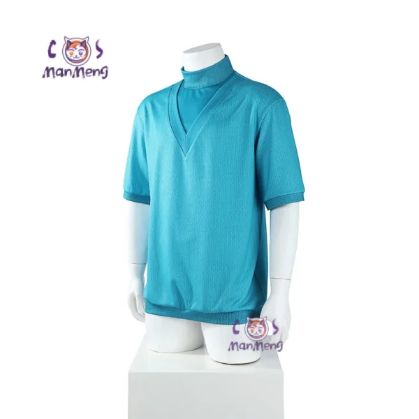 Minecraft Steve cosplay costume set including blue t-shirt and pants